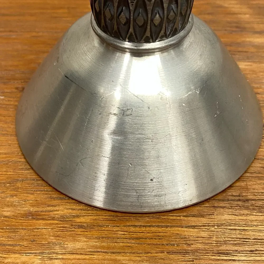 MASTAD Pewter‎ 101 set of 2 Taper Candle Stick Holders Candlesticks made Norway